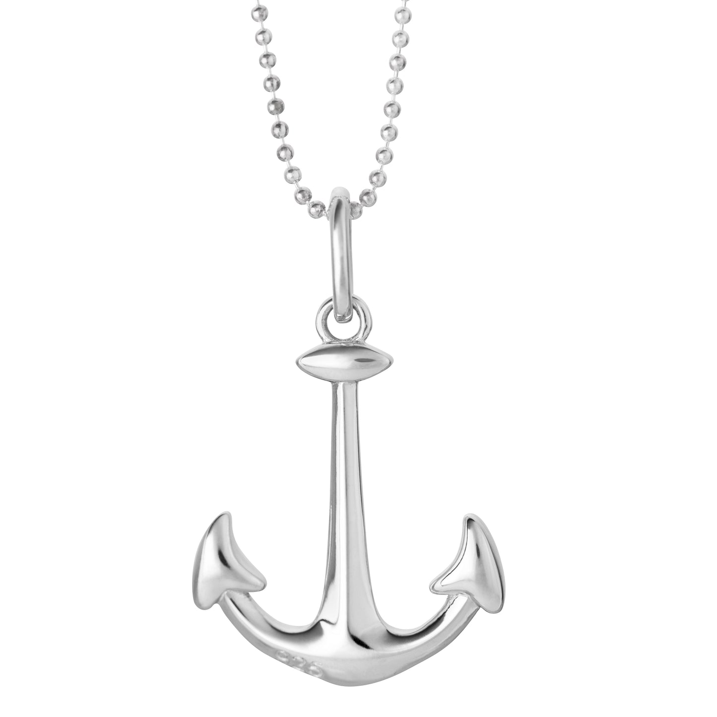 GREER ANCHOR SILVER NECKLACE