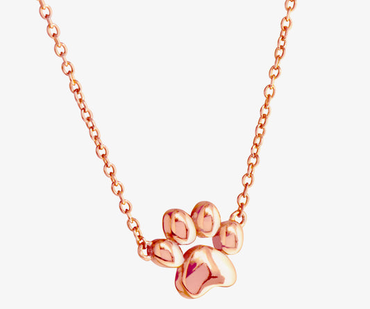 FUR BABY ROSE GOLD SILVER NECKLACE